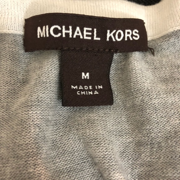 MICHAEL KORS men's V-NECK CARDIGAN SWEATER Medium - Picture 4 of 4
